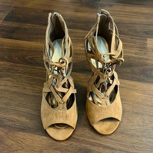 NY&C Brown Suede Heels, Size 7
